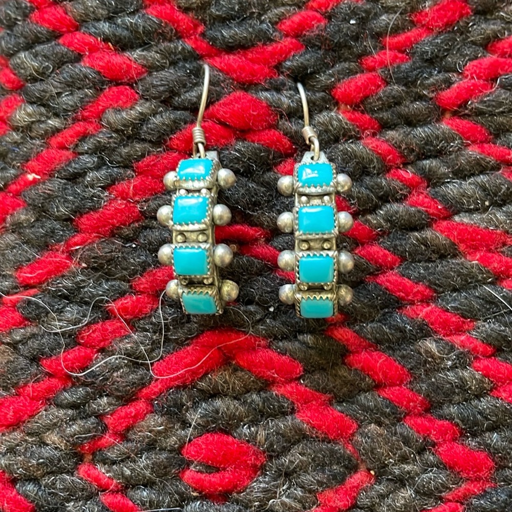 Vintage Navajo Sterling silver and turquoise earrings
